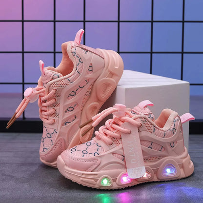Kids LED Light-Up Shoes - Luminous Casual Sneakers for Baby Girls and Boys