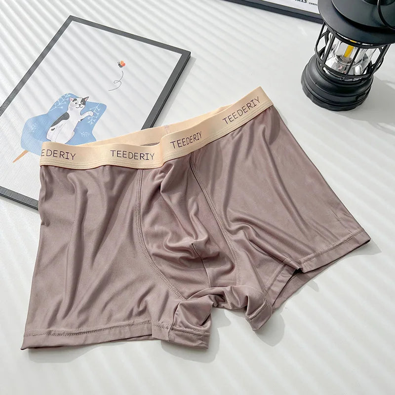 Men's Ice Silk Graphene Boxer Shorts – Ultra-Thin, Breathable, Comfortable Trunks Underwear