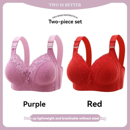 Women’s Lace Deep V Ultra-Thin Bralette – Sexy Sheer Lingerie Top Plus Size Comfortable Everyday Bra