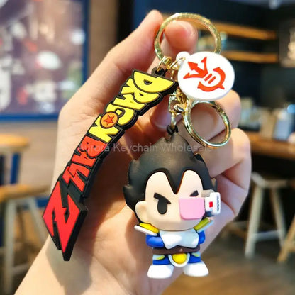 Kawaii Dragon Ball Z Keychain – Super Saiyan Goku, Bulma, Broly, Piccolo & Majin Buu Car Pendant Toy Gift