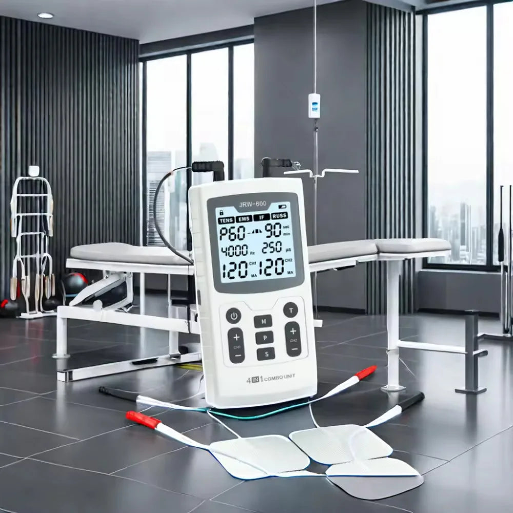 4-in-1 Electric Muscle Stimulator — EMS, IFT, RUSS & TENS High-Frequency Physiotherapy Device