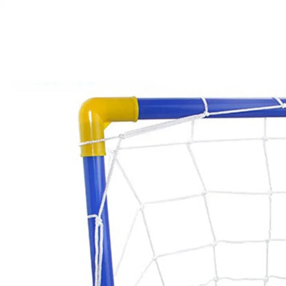 Folding Mini Soccer Ball & Removable Goal Post Net Set for Kids - High-Strength Indoor/Outdoor Football Gift