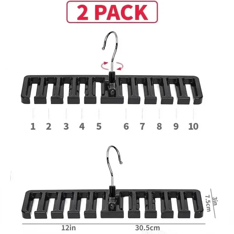 Rotating Tie & Belt Hanger — Multifunctional Scarf Organizer for Home Closet Storage Rack