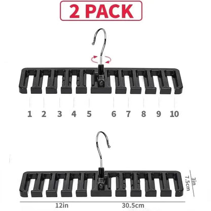 Rotating Tie & Belt Hanger — Multifunctional Scarf Organizer for Home Closet Storage Rack
