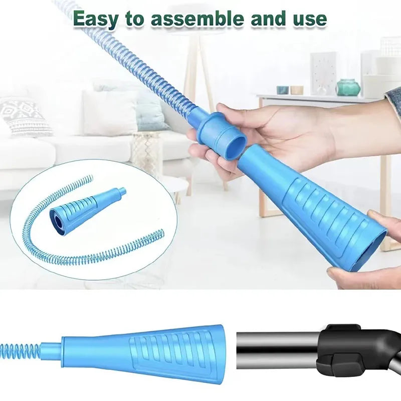 Bendable Dryer Vent Cleaner Kit - Vacuum Attachment with Guide Wire for Easy Lint Removal, Includes Cleaning Hose - Keep Your Dryer Efficient