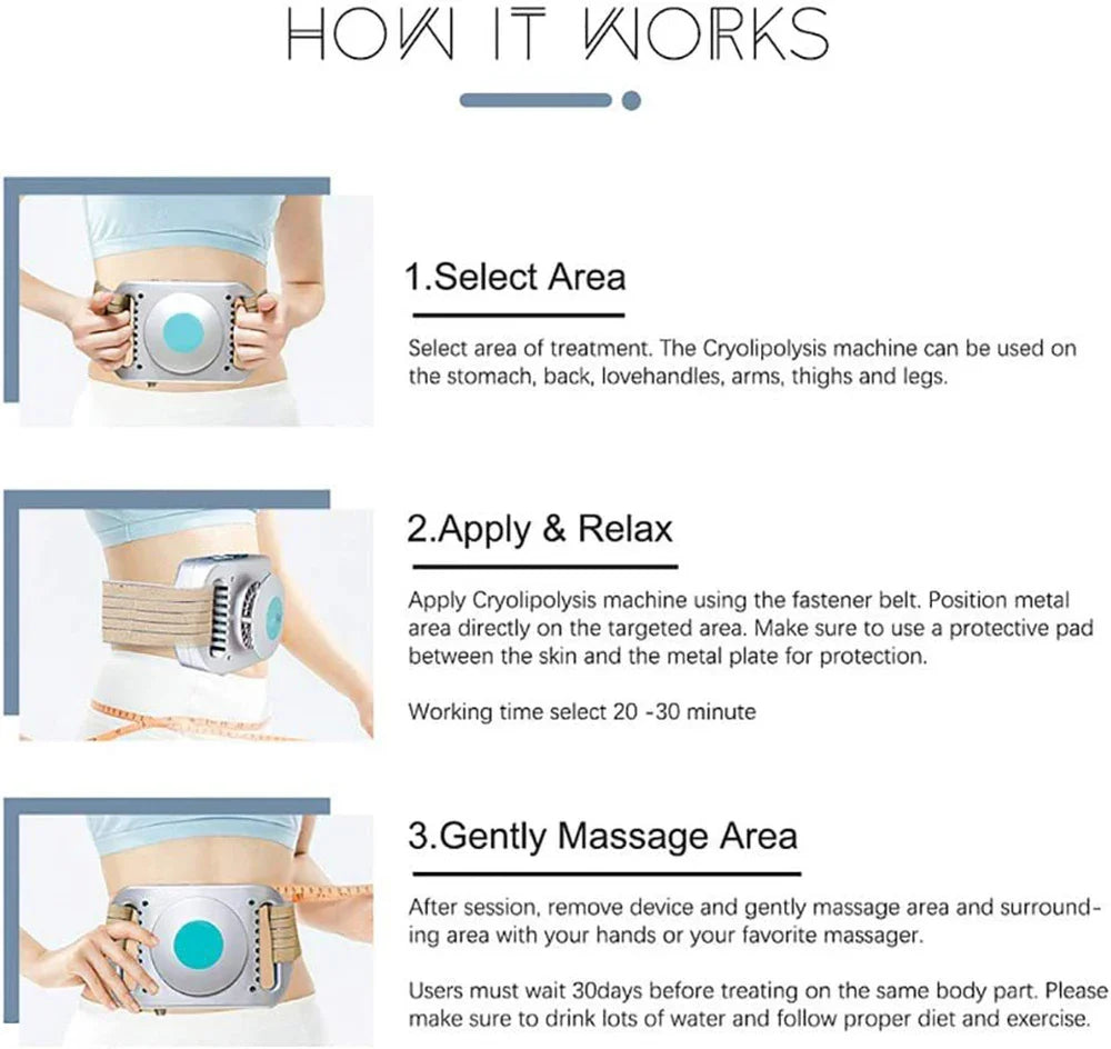 Cryolipolysis Fat Freezing Machine — Belly Fat Burner & Body Slimming Lipo Device for Women