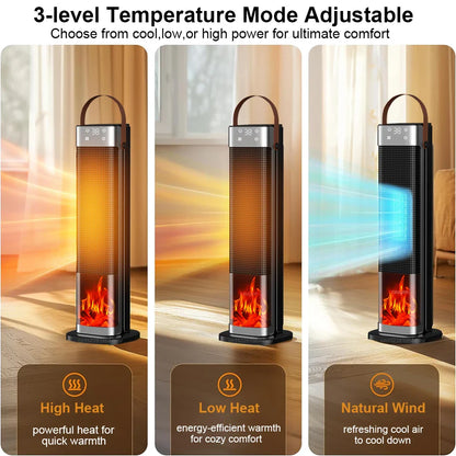 2000W Electric Space Heater – Portable PTC Fan Heater with Remote Control for Home, Office & Hot Air Blower
