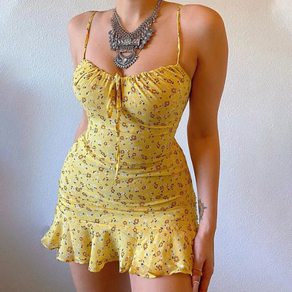 Women’s Sexy Casual Home Floral Camisole Dress - Comfortable Summer Skirt