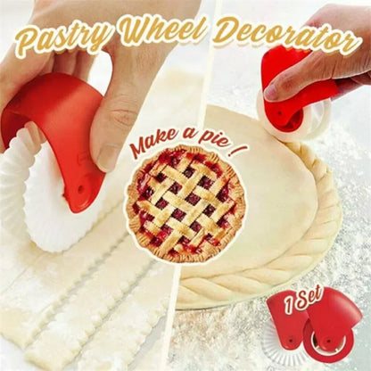 Pizza & Pastry Lattice Cutter – Plastic Wheel Roller for Pie Crust Baking