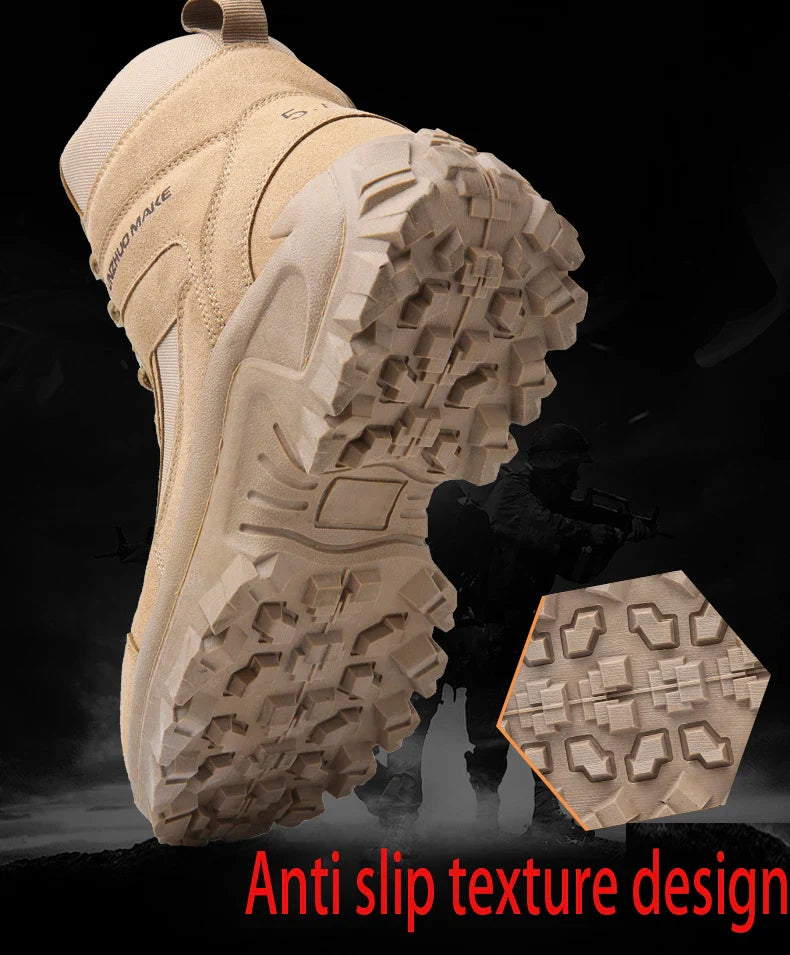 Men's Outdoor Hiking Boots - Desert Tactical Military Boots, Special Forces Anti-Slip & Warm Work Boots