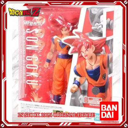Original Bandai Dragon Ball Z S.H.Figuarts — Super Saiyan God Blue Son Goku Action Figure Model Toy