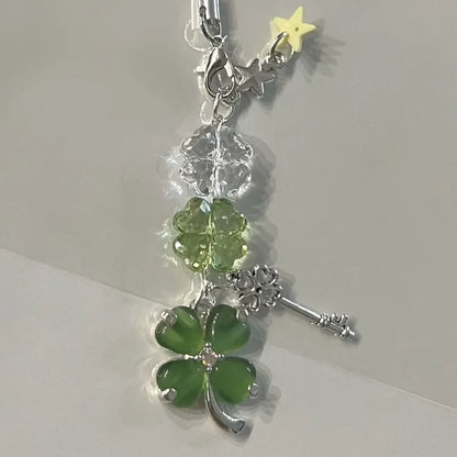 Lucky Leaf Phone Charm Pendant - Cute Key Chain Strap for Phone Case Samsung Bag Books Camera Accessories