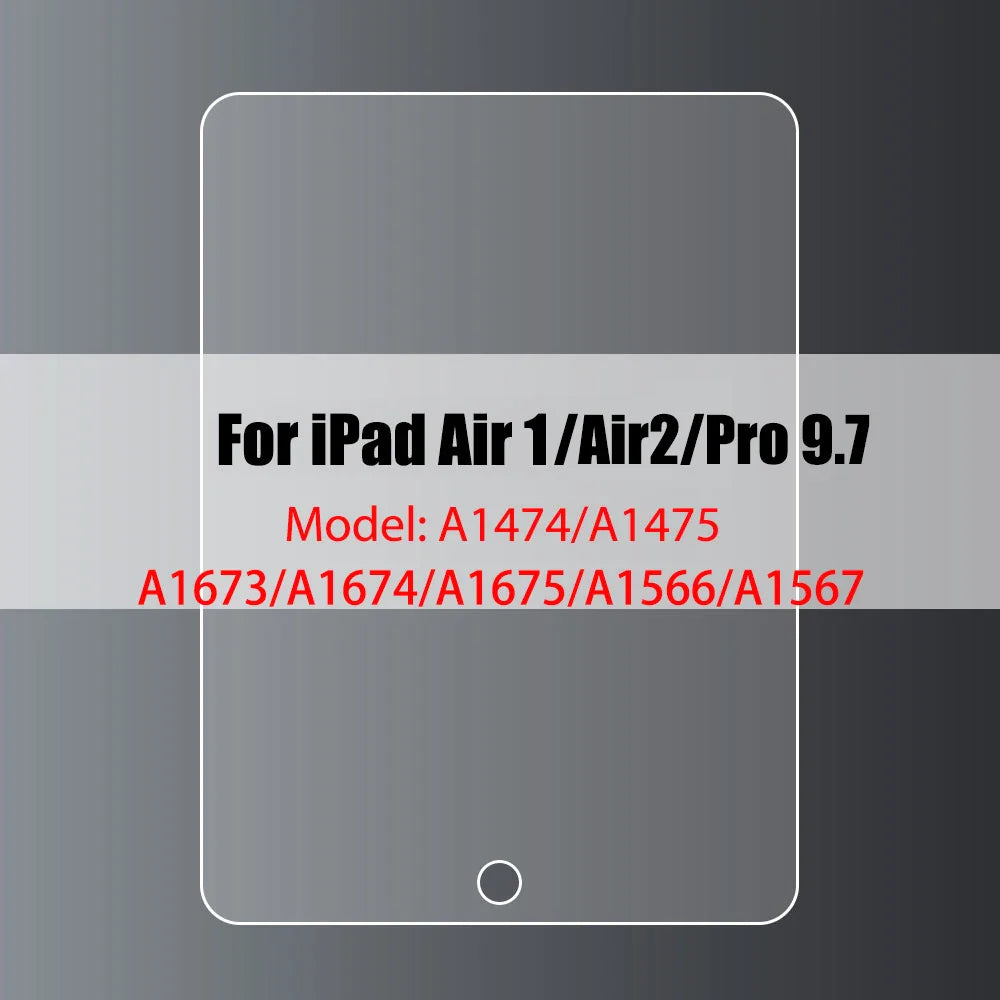 Tempered Glass Screen Protector for iPad 10.2, 9.7, 10.5, 10.9, Pro 11, New iPad 9/8/7/6/5, Air 4/3/2, Mini 2020-2022