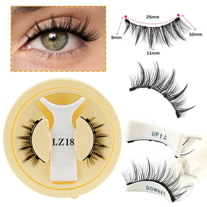 Magnetic Eyelashes Set – 3D Mink Reusable False Lashes 1/2 Pairs with Tweezers, Natural Long Makeup Kit