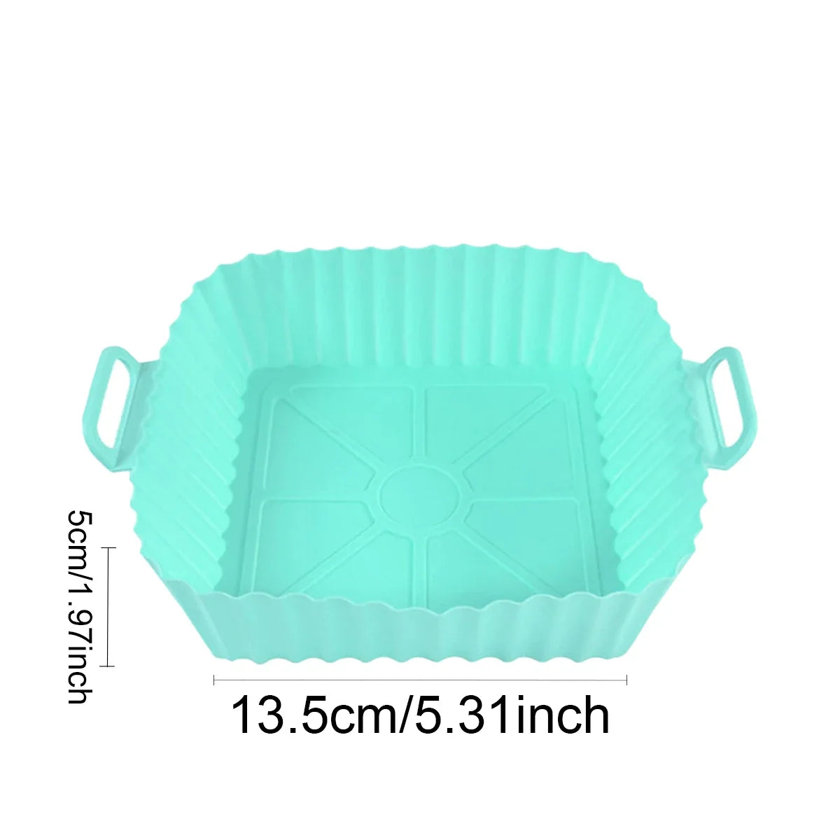 Reusable Silicone Air Fryer Liner Basket with Non-Stick Baking Tray & Pizza Pan for Kitchen Cooking