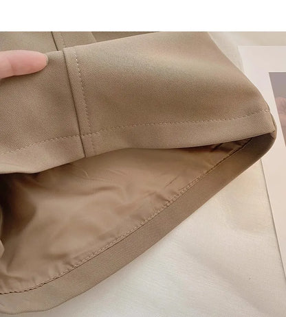 Casual Women’s A-Line Shorts — Vintage Solid High Waist Office & Streetwear Summer Trousers