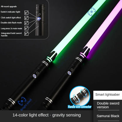 RGB Metal Lightsaber Toy – 15-Color Changing Laser Sword with Sound Effects, Force FX Jedi Blaster Gift for Kids