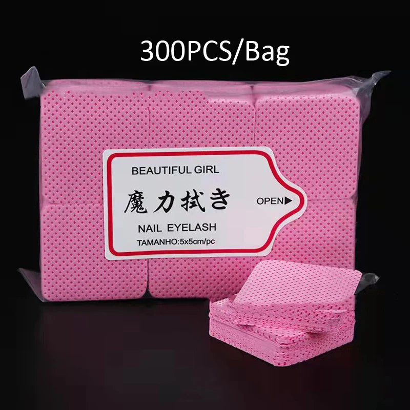 100–1000PCS Lint-Free Cotton Pads – Professional Nail Wipes for Gel Polish Removal & Nail Art Cleaning
