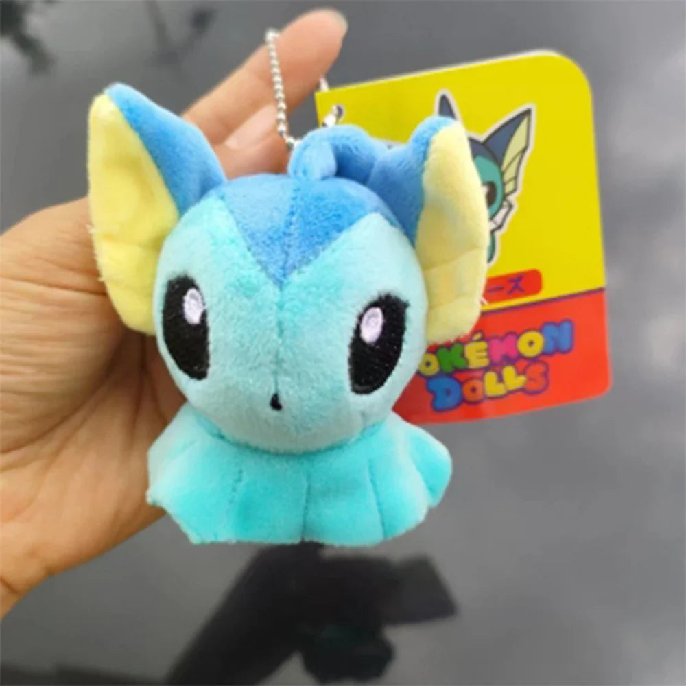 Pokemon Eevee Family Keychains – Plush Toy Pendants of Glaceon, Vaporeon, Sylveon, Espeon & Flareon, Cute Anime Stuffed Dolls, Perfect Birthday Gift