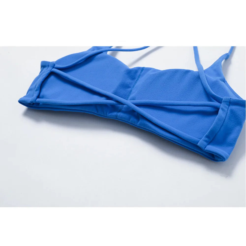 Stay Supported and Stylish: NCLAGEN Ladies Sports Bra with Sexy Criss Cross Straps - High Impact Support for Yoga, Running, and Fitness