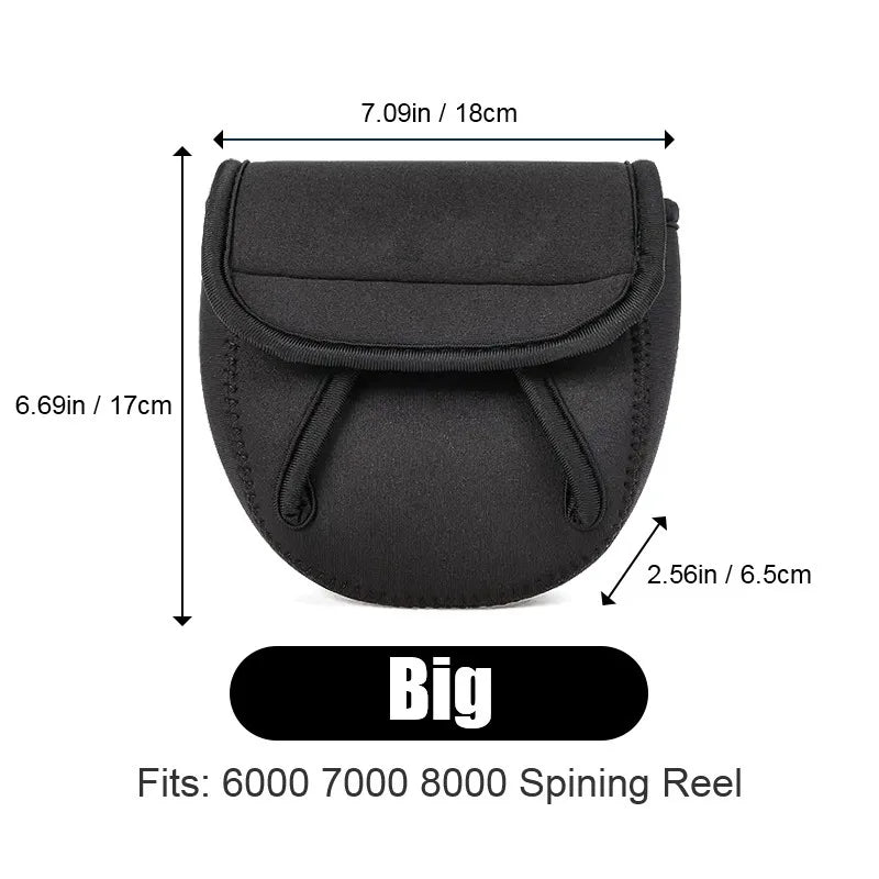 Waterproof Fishing Reel Storage Bag – Lightweight Protective Cover for Spinning & Drop Shot Reels (S/M/L Sizes)