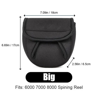 Waterproof Fishing Reel Storage Bag – Lightweight Protective Cover for Spinning & Drop Shot Reels (S/M/L Sizes)