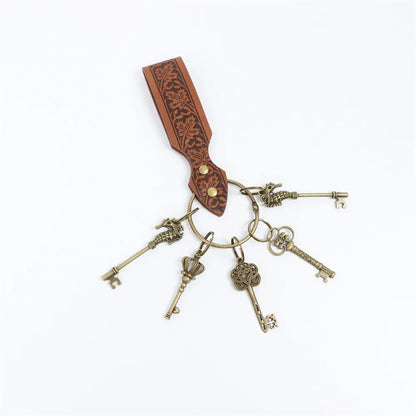 Medieval & Renaissance Cosplay Belts – Retro Metal Rings and Keychain Accessories