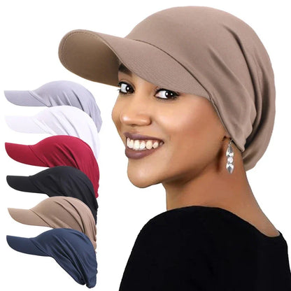Muslim Women’s Turban Hijab Baseball Cap – Wide Brim Sun Hat, Sports Bonnet & Outdoor Headscarf for Sun Protection