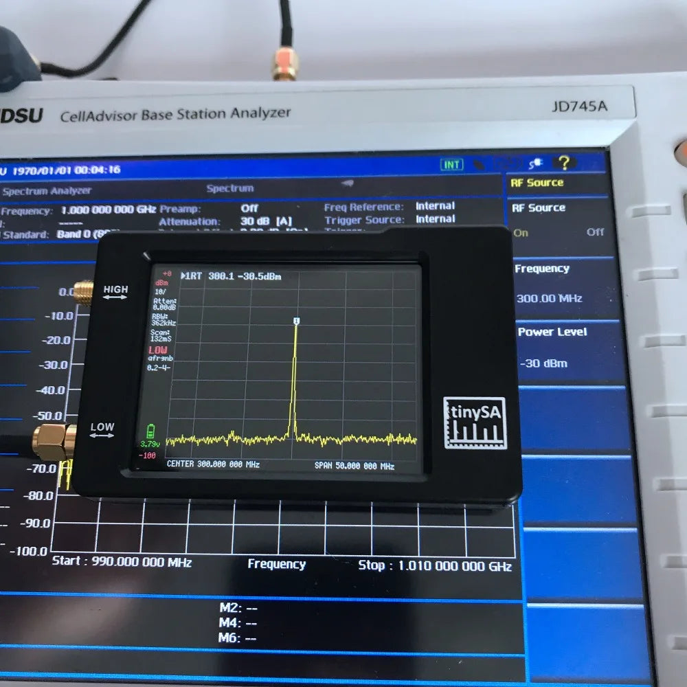 Original Hugen TinySA Spectrum Analyzer – 2.8-Inch Display, 100kHz to 960MHz, Handheld with ESD Protection