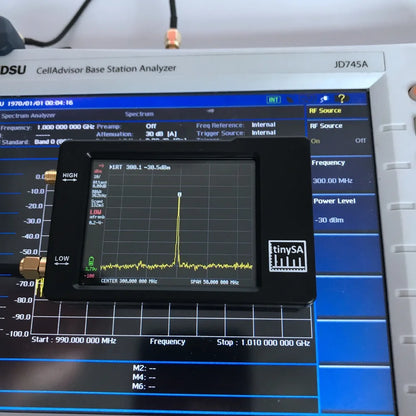 Original Hugen TinySA Spectrum Analyzer – 2.8-Inch Display, 100kHz to 960MHz, Handheld with ESD Protection