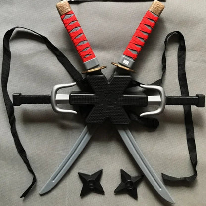 1:1 Ninja Set Halloween Japanese Samurai Cosplay Toy Knife Dagger Dart Model Gift for Kids