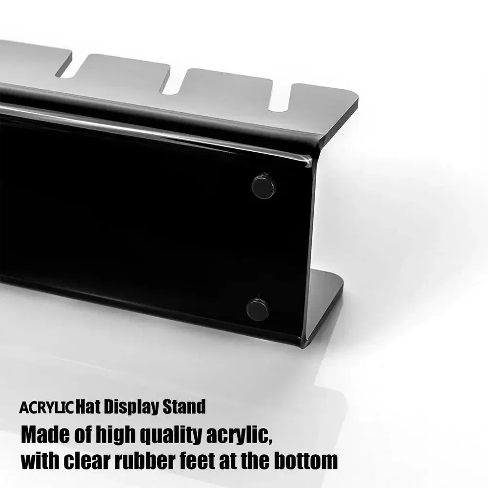 Stackable Acrylic Baseball Cap Rack — Rectangular Hat Organizer Stand for Display and Storage