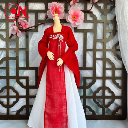 1/6 Female Doll Hanfu Outfit – Ancient Traditional Dress for 12-Inch Action Figures, Cosplay Model Toy