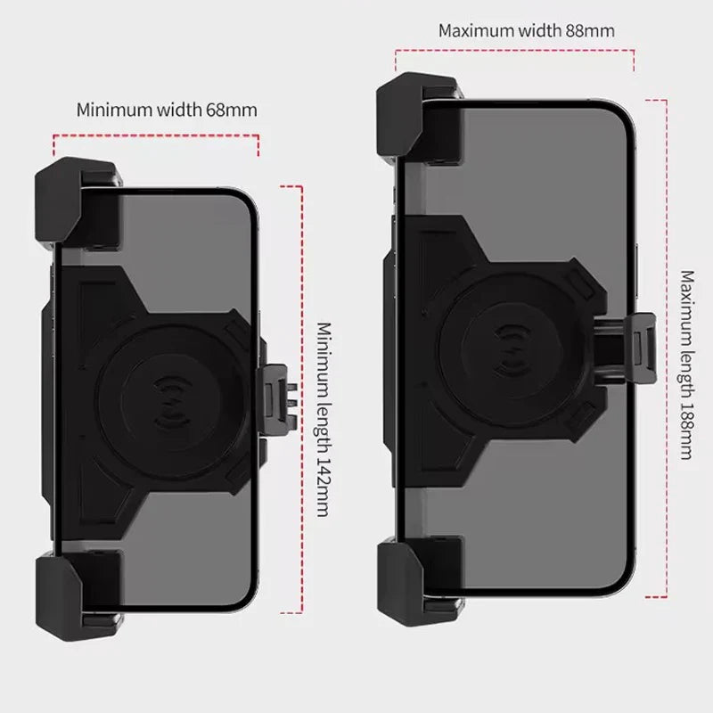 MOTOWOLF Motorcycle Shock Absorbing Phone Holder – Triangular Wireless Charging Navigation Mount