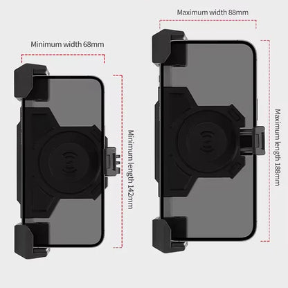 MOTOWOLF Motorcycle Shock Absorbing Phone Holder – Triangular Wireless Charging Navigation Mount