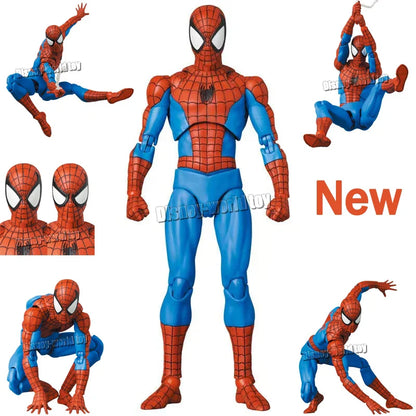 CT Toys Spiderman Mafex 185 Classic Costume Anime Figure - Miles Morales & 2099 Spider-Man Action Figure, Kids Gift Figurine