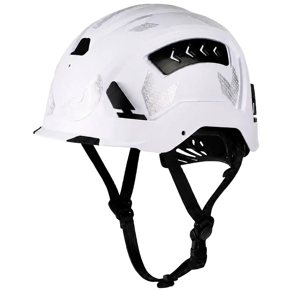 ANSI CE Safety Helmet - Breathable ABS Construction Hard Hat with Sliding Vents & Reflective Stickers