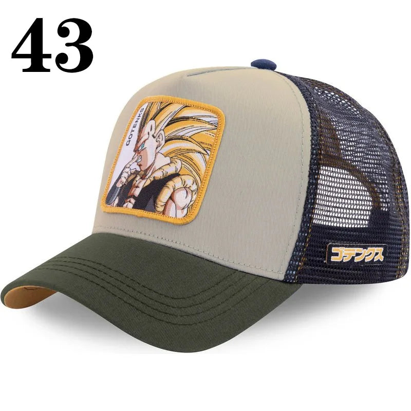 Dragon Ball Anime Baseball Cap - Goku Vegeta Buu Mesh Hip Hop Hat for Summer Casual Wear