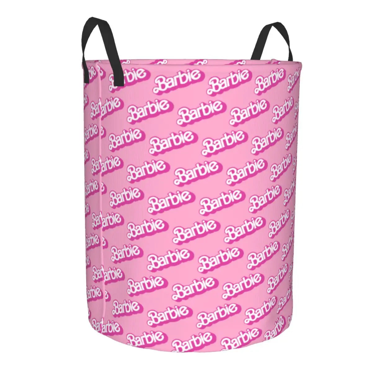 Custom Barbie Logo Laundry Basket – Collapsible Large Capacity Clothes Storage Bin, Disney Baby Hamper