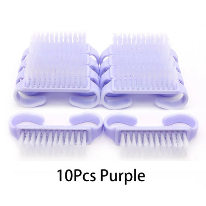 10/20/50/100pcs Nail Cleaning Brush Set - Handle Grip Fingernail Scrubber Tools for Men & Women Manicure Care