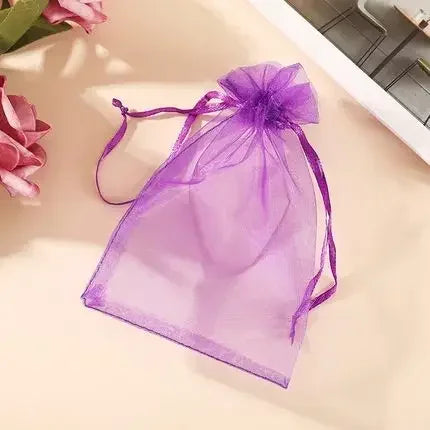Organza Drawstring Gift Bags - 500/1000pcs Jewelry Pouches for Wedding Party Valentine Easter Packaging