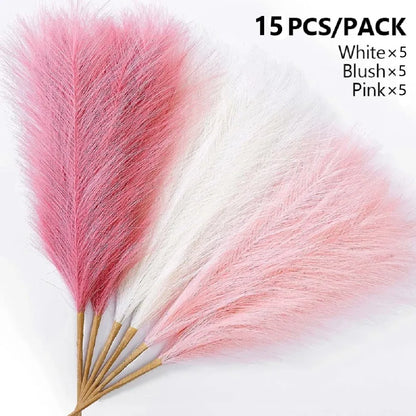 55cm Artificial Pampas Grass – Bohemian Reed for DIY Floral Arrangements, Wedding, Home & Christmas Decoration