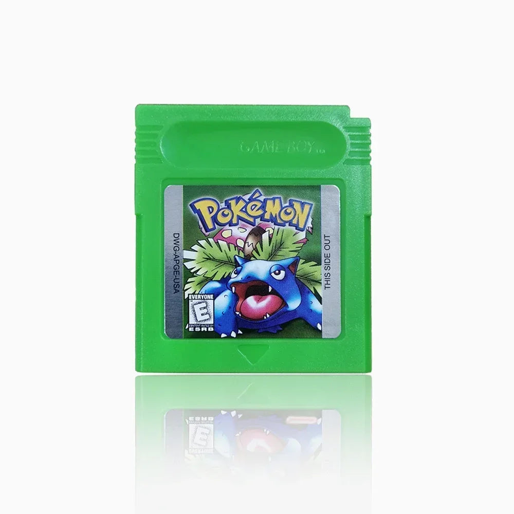 Pokemon 16-Bit Game Cartridge for GBC – Blue, Crystal, Gold, Green, Red, Silver, Yellow Series, USA Version