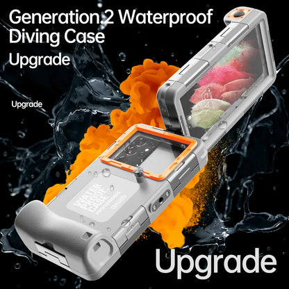 15M Professional Diving Phone Case for iPhone 15/14/13/12 Pro Max - Waterproof Cover for Underwater Photography, Compatible with Samsung S22/S23