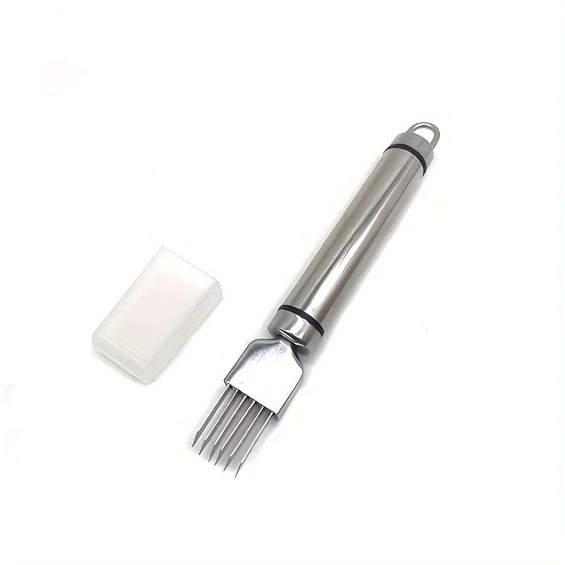 Stainless Steel Vegetable & Garlic Cutter – Portable Kitchen Tool for Shredding, Chopping, and Slicing Green Onions