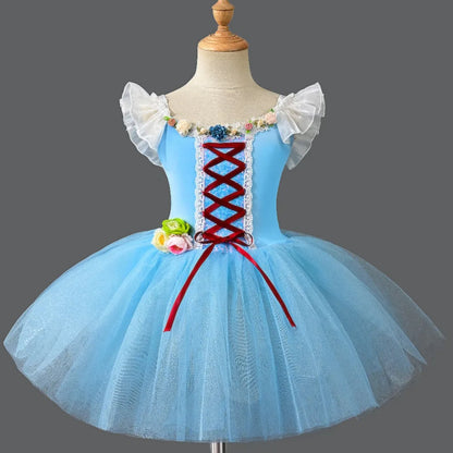 Girls Princess Ballet Tutu Dress - Elegant Stage Performance and Party Dance Costume