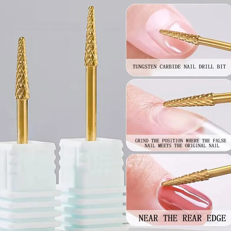 2023 NEW Tungsten Steel Nail Drill Bits - Milling Cutter for Gel Removal, Diamond Drill Bits for Dead Skin & Burrs