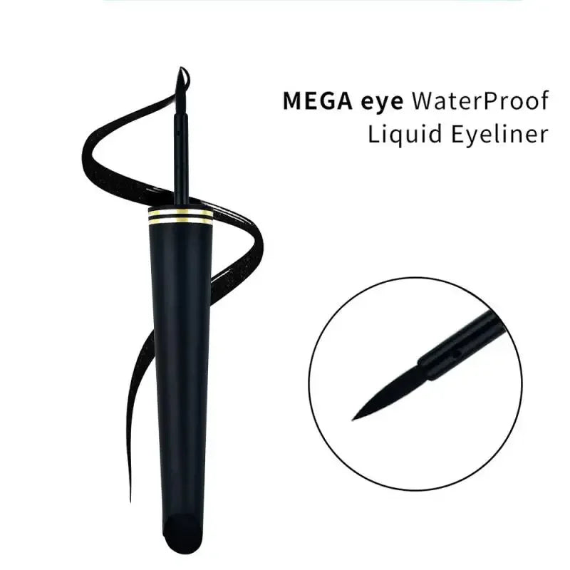 Black Liquid Eyeliner Pencil – Natural Smooth, Waterproof, Quick-Dry, Non-Smudging & Long-Lasting Eye Makeup