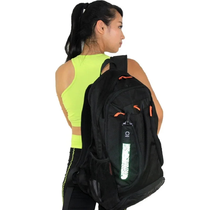 LED Glowing Reflective Backpack Light & Night Running Safety Wristband - Outdoor Sport Armband