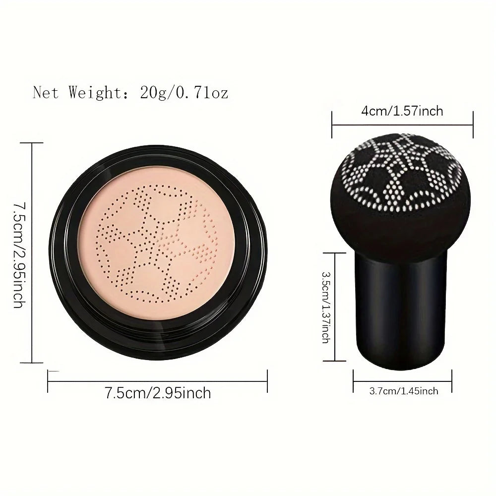 Mushroom Head Air Cushion CC Cream – Moisturizing, Waterproof Foundation & Concealer for Long-Lasting Nude Makeup